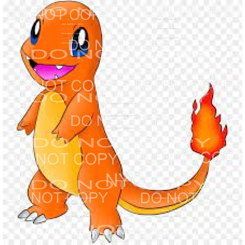Charmander Pokemon Character #1339 Sublimation transfers -