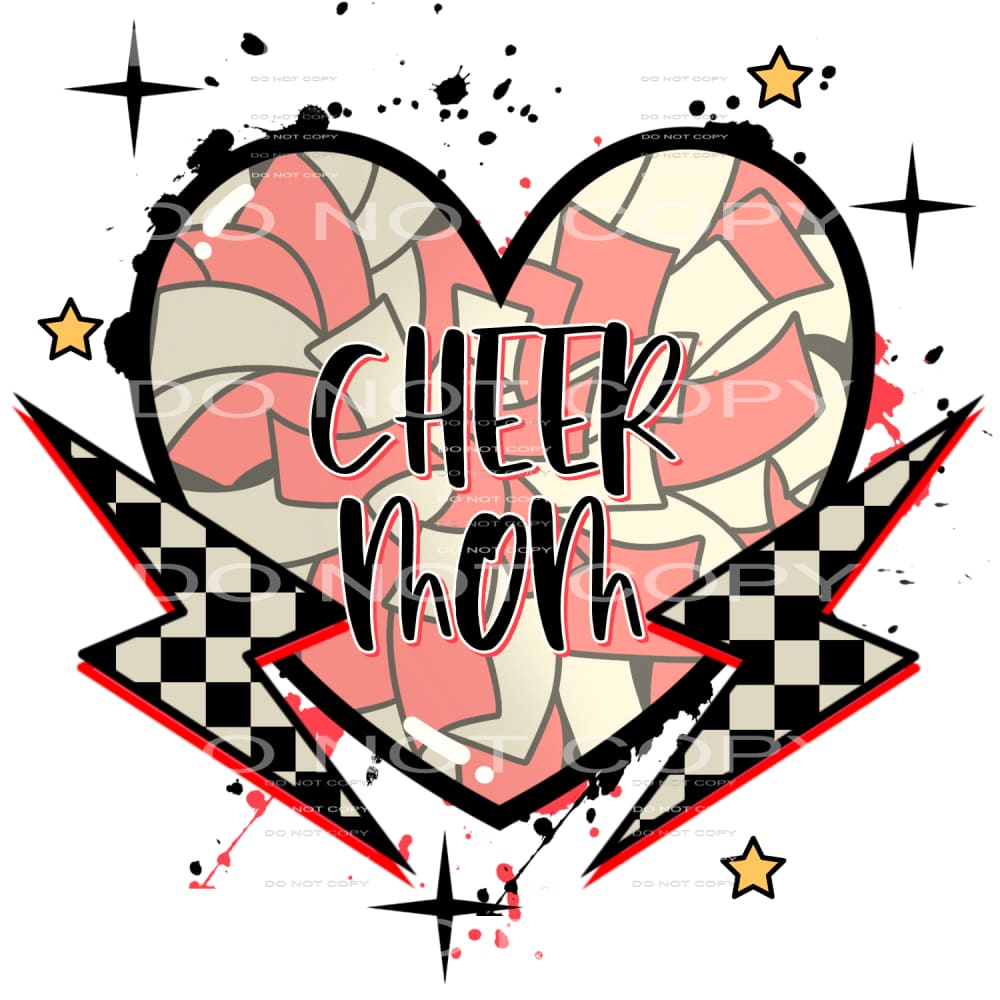 Cheer Mom #4278 Sublimation transfers - Heat Transfer