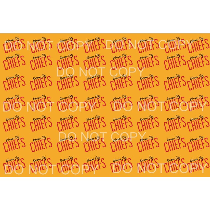 Chiefs Background sheet # 1 Sublimation transfers - Heat