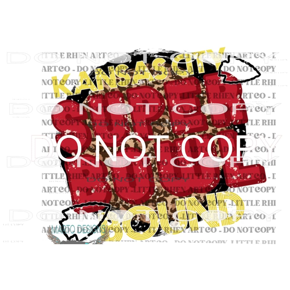 Chiefs KC superbowl # 1325 Sublimation transfers - Heat
