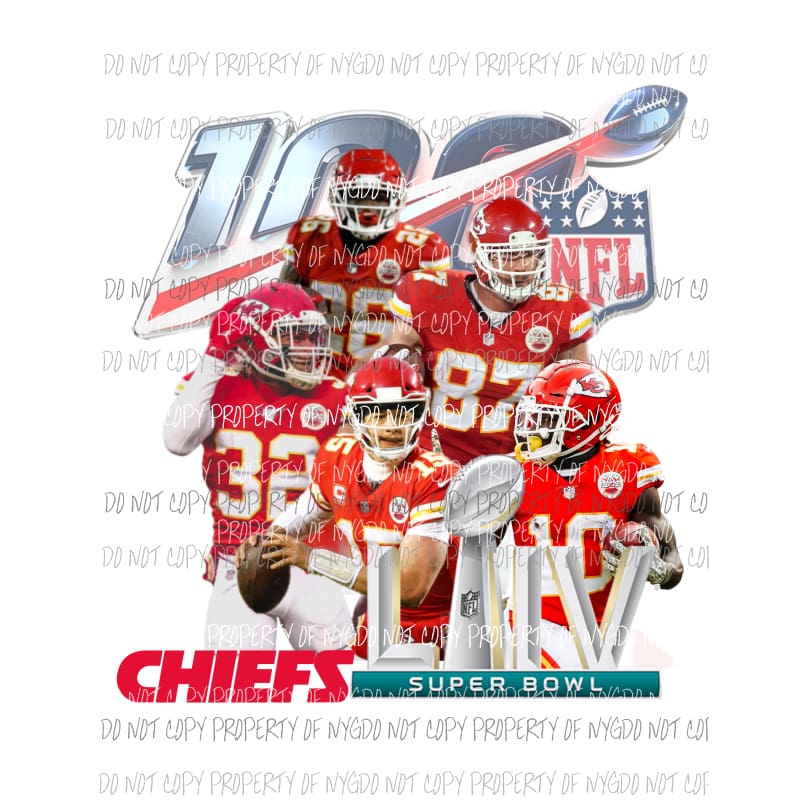 Chiefs KC Superbowl Champs # 1 Sublimation transfers Heat Transfer