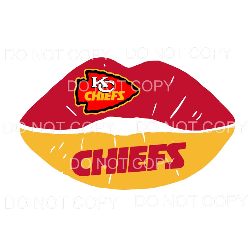 Chiefs Lips # 3 Sublimation transfers - Heat Transfer