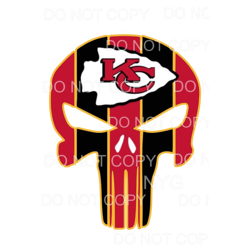 Chiefs Skull # 3 Kansas City Sublimation transfers - Heat