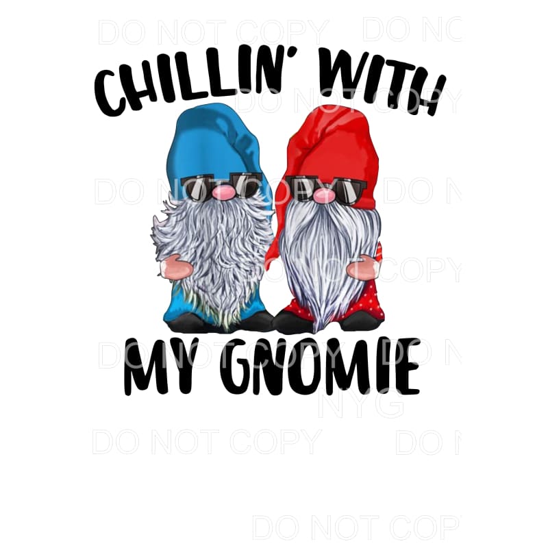 Chillin With My Gnomie Gnomes Red Blue Sunglasses