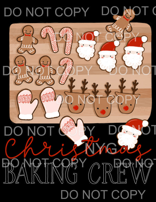 Christmas Baking Crew Cookies #1008 Sublimation transfers -