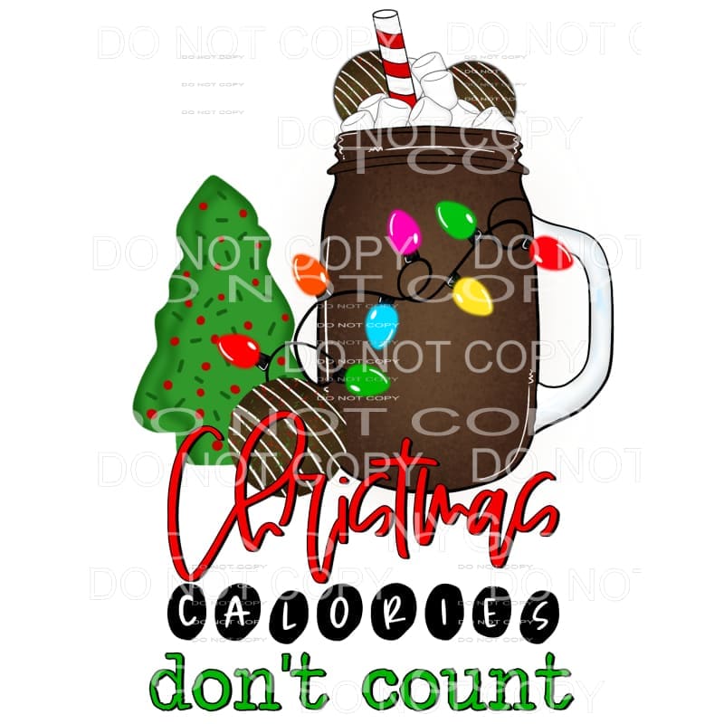 Christmas Calories Don’t Count Snack Cake Tree Hot Cocoa