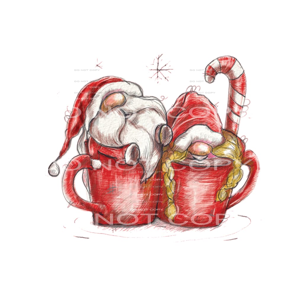 christmas gnomes #6129 Sublimation transfers - Heat Transfer