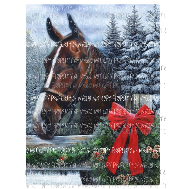 Christmas Horse #1Sublimation transfers Heat Transfer