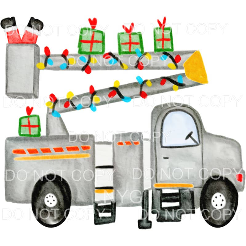 Christmas Lineman Truck Lights Gifts Santa #1919 Sublimation