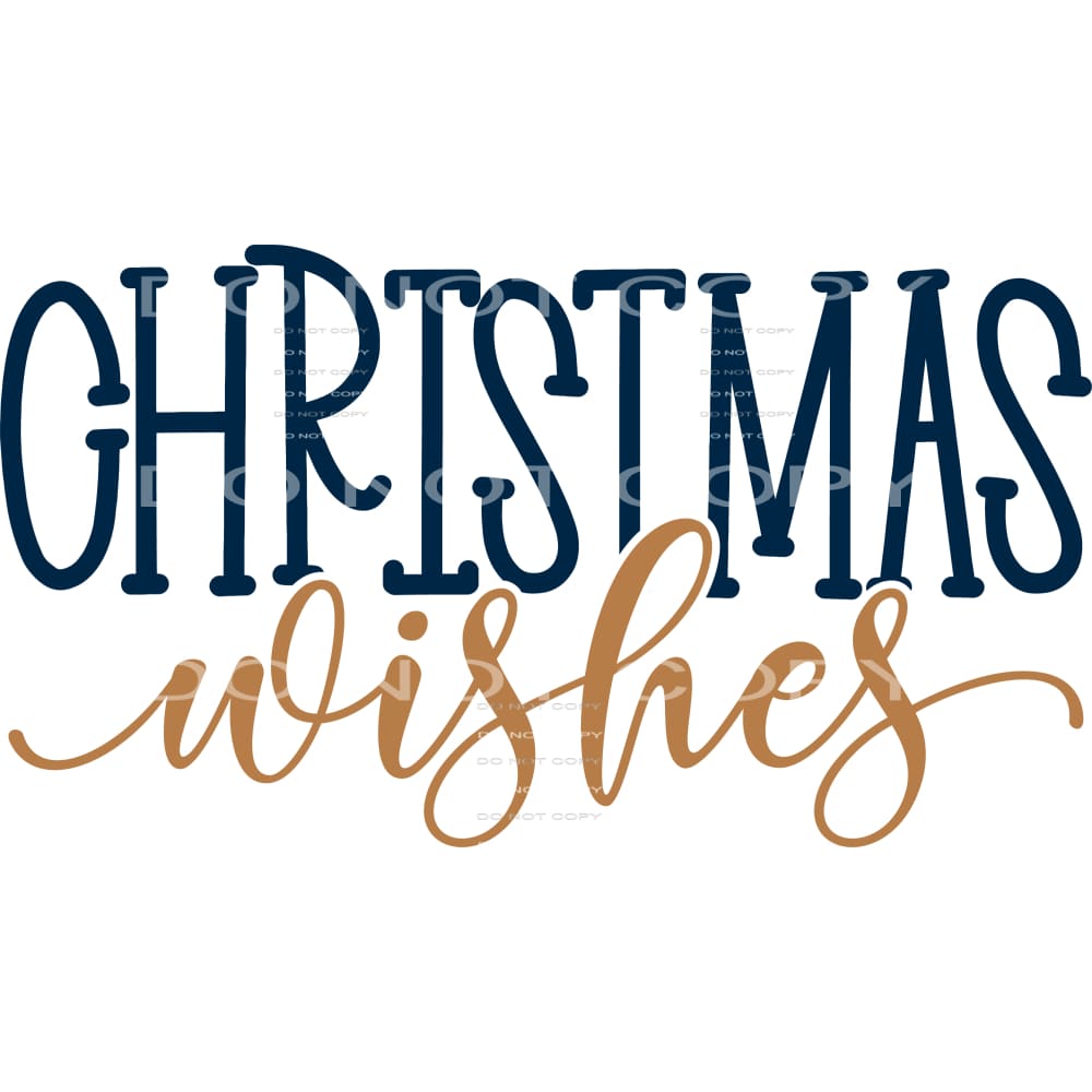 Christmas wishes #7393 Sublimation transfers - Heat Transfer