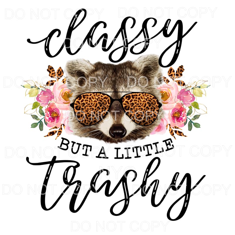 Classy But A Little Trashy Raccoon Leopard Glasses Floral