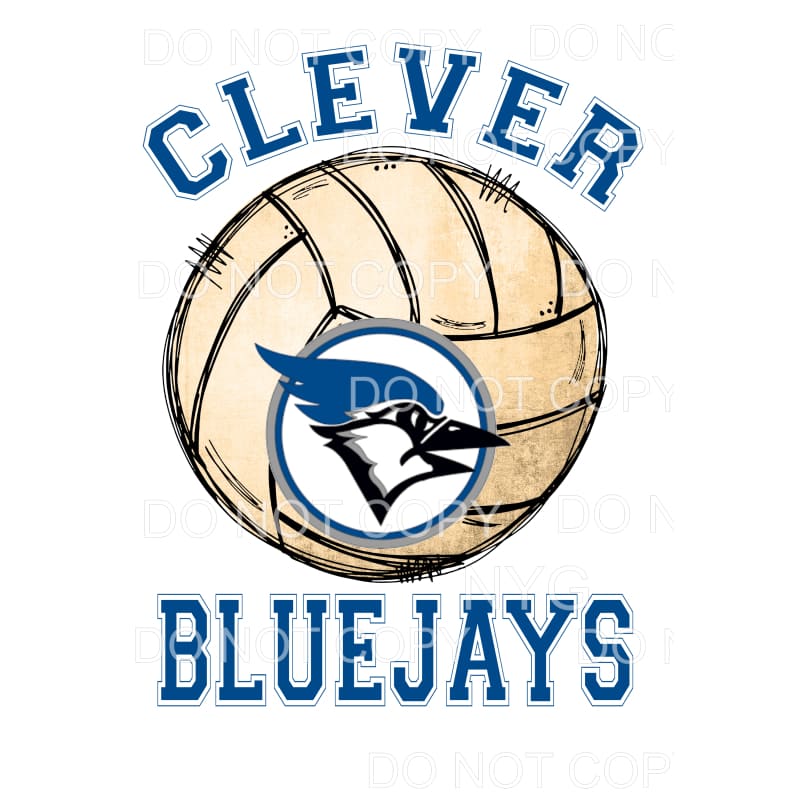 Clever BLUEJAYS Volleyball Sublimation transfers - Heat