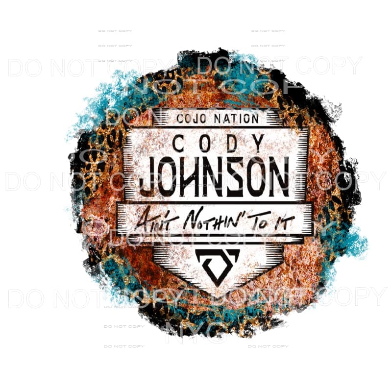 Cody Johnson #6 Sublimation transfers - Heat Transfer