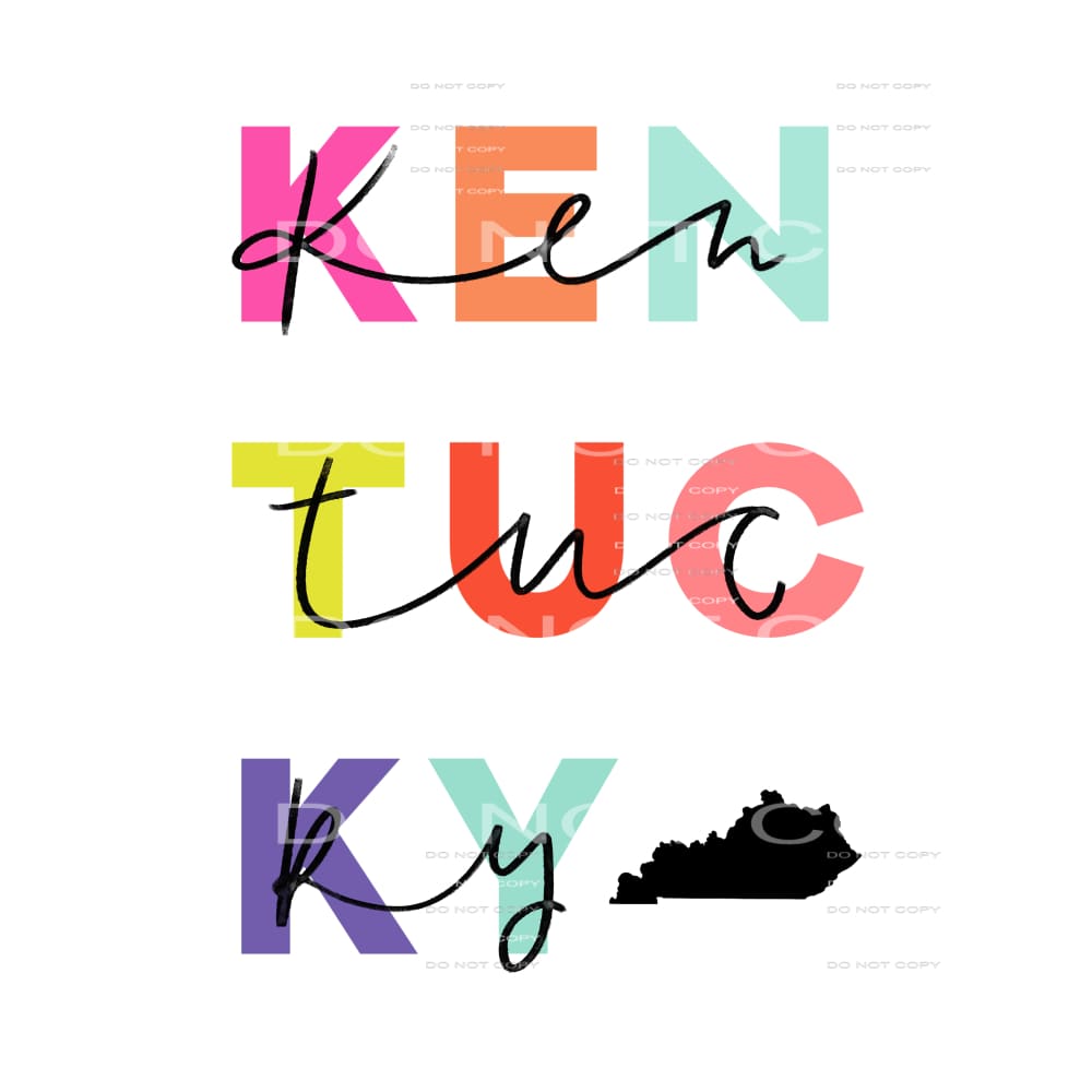 colorful kentucky # 12304 Sublimation transfers - Heat