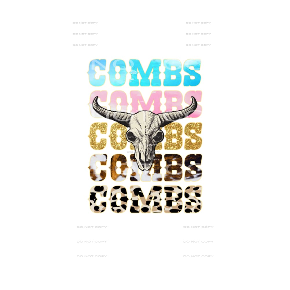 Combs #5156 Sublimation transfers - Heat Transfer Graphic