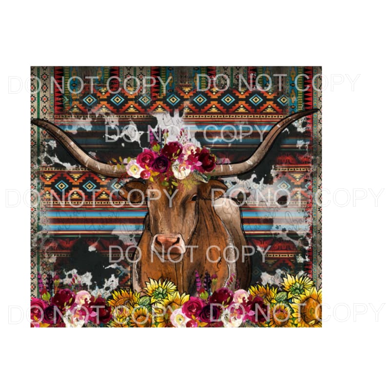 cow longhorn sheet 1.00 Sublimation transfers - Heat