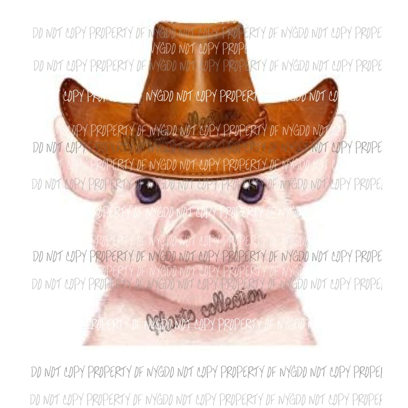 Cowboy Pig sublimation transfer this would be cute using htv to personalize Heat Transfer