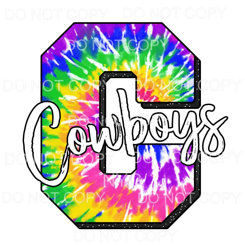 Cowboys Tie Dye Sublimation transfers - Heat Transfer