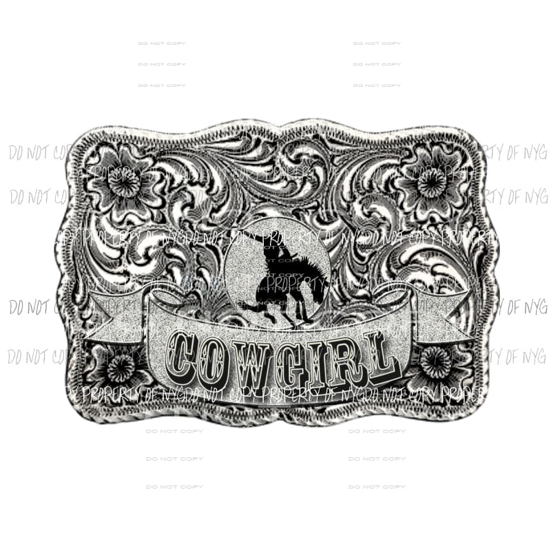 Cowgirl Buckle Sublimation transfers Heat Transfer