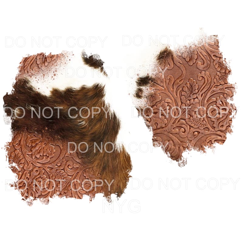 Cowhide Embossed Leather Sheet Sublimation transfers - Heat