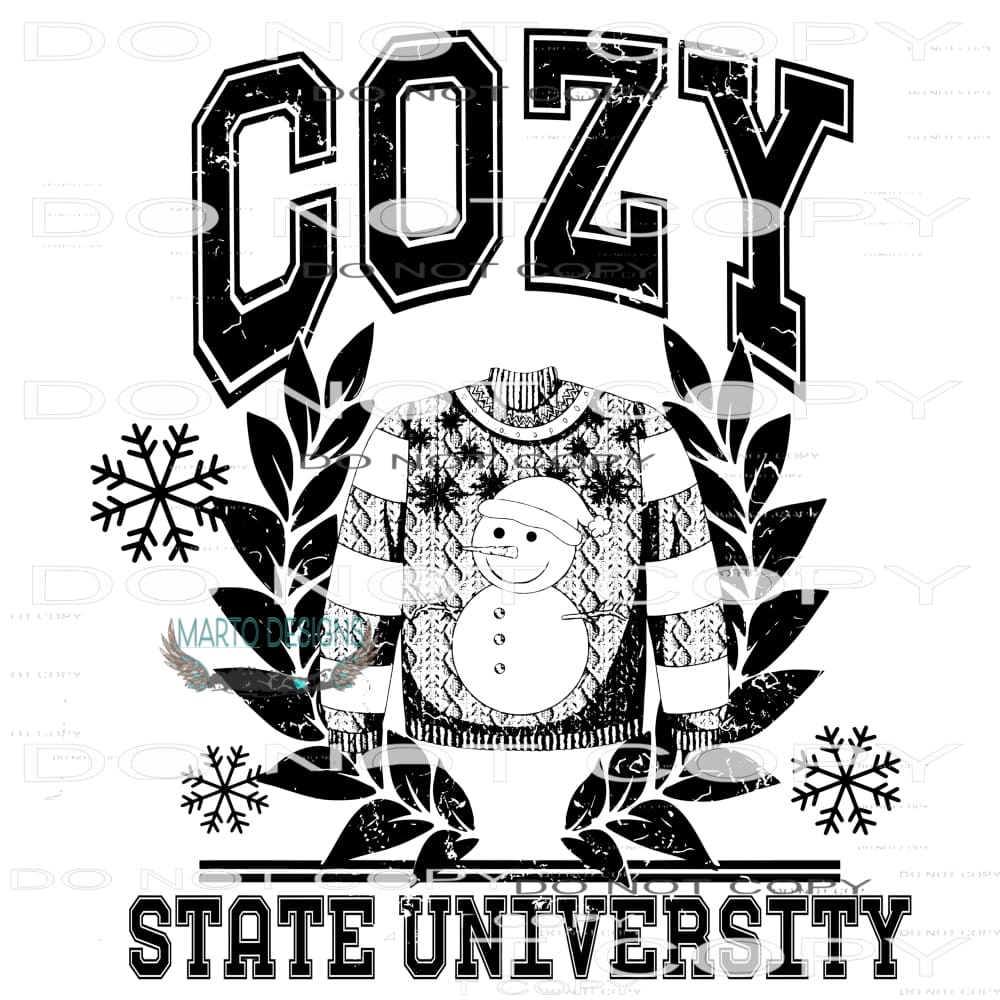 Cozy State University #8114 Sublimation transfers - Heat