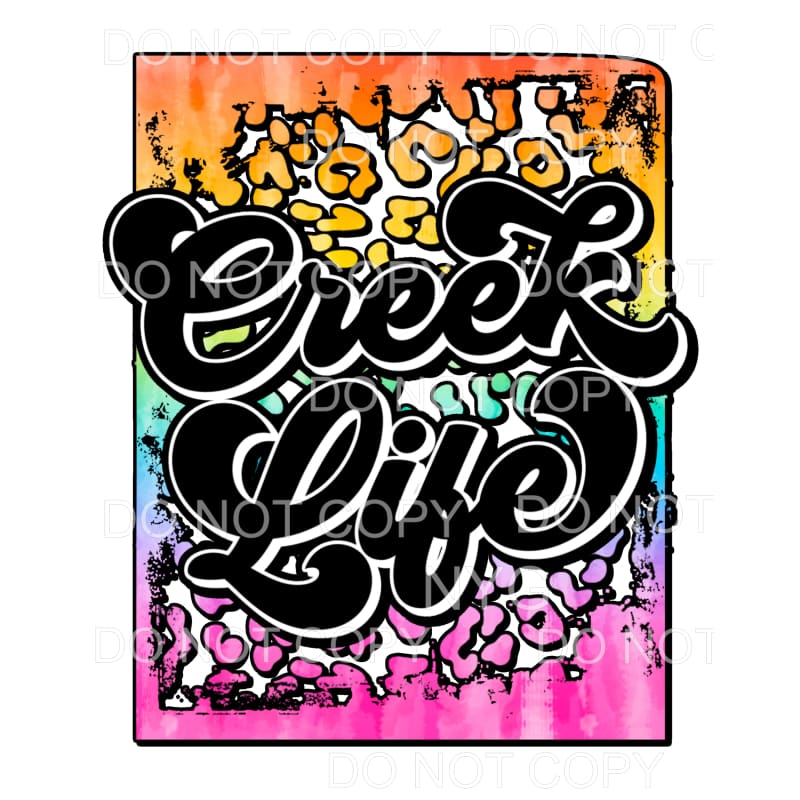 Creek Life Bright Color Leopard Sublimation transfers - Heat