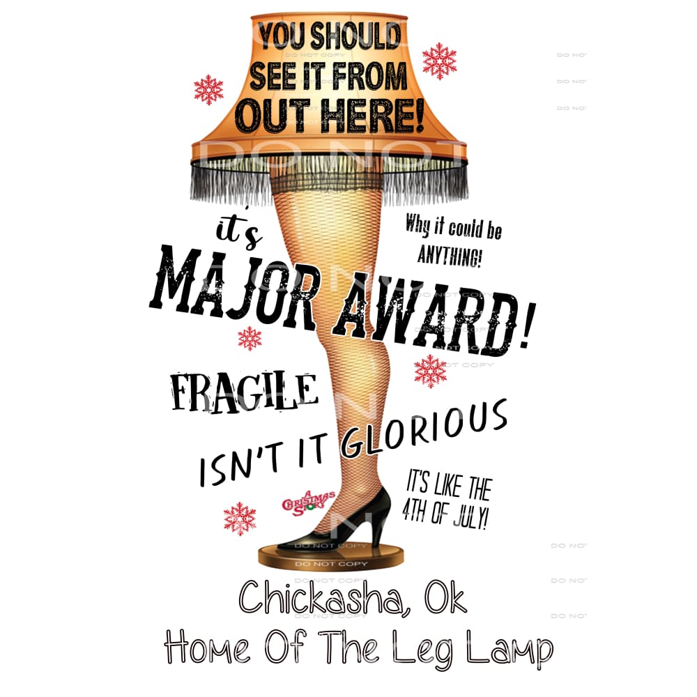 custom a christmas story major award # 1005 Sublimation