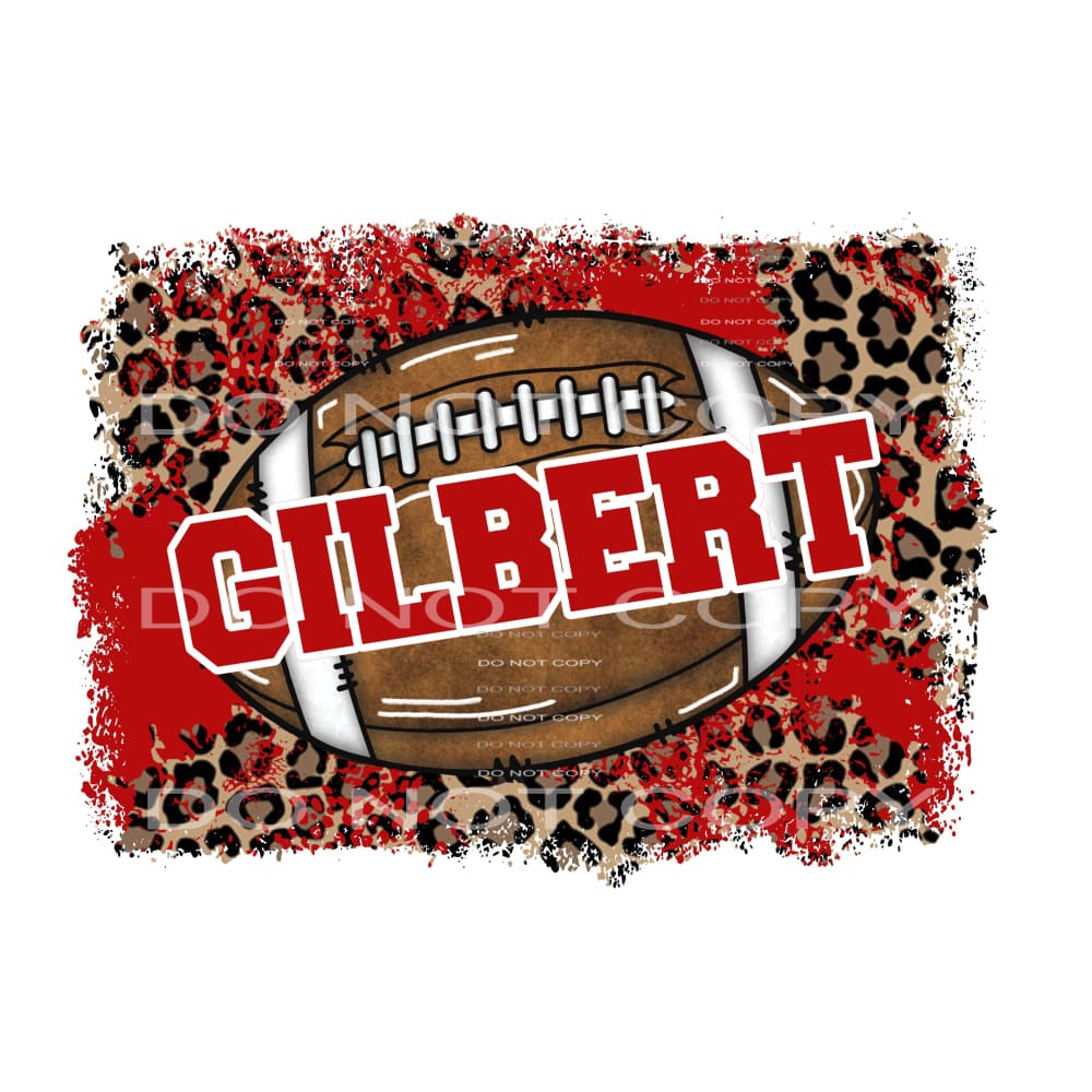 custom gilbert football # 1187 Sublimation transfers - Heat