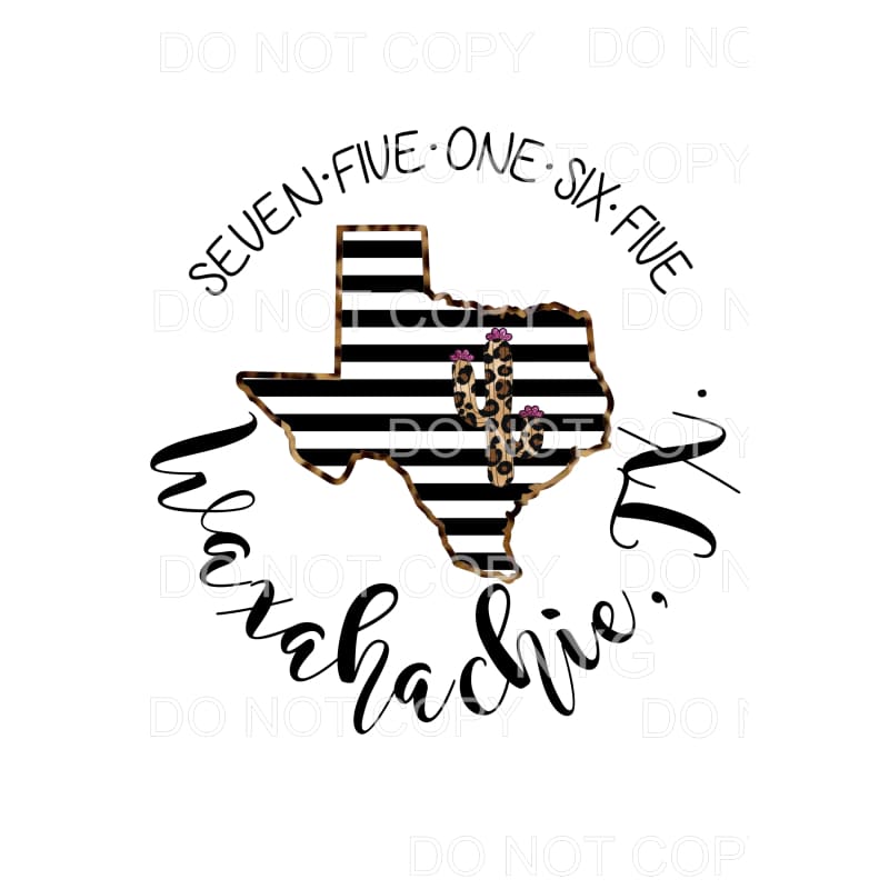 CUSTOM ZIP CODE Waxahachie Texas 75165 Sublimation transfers