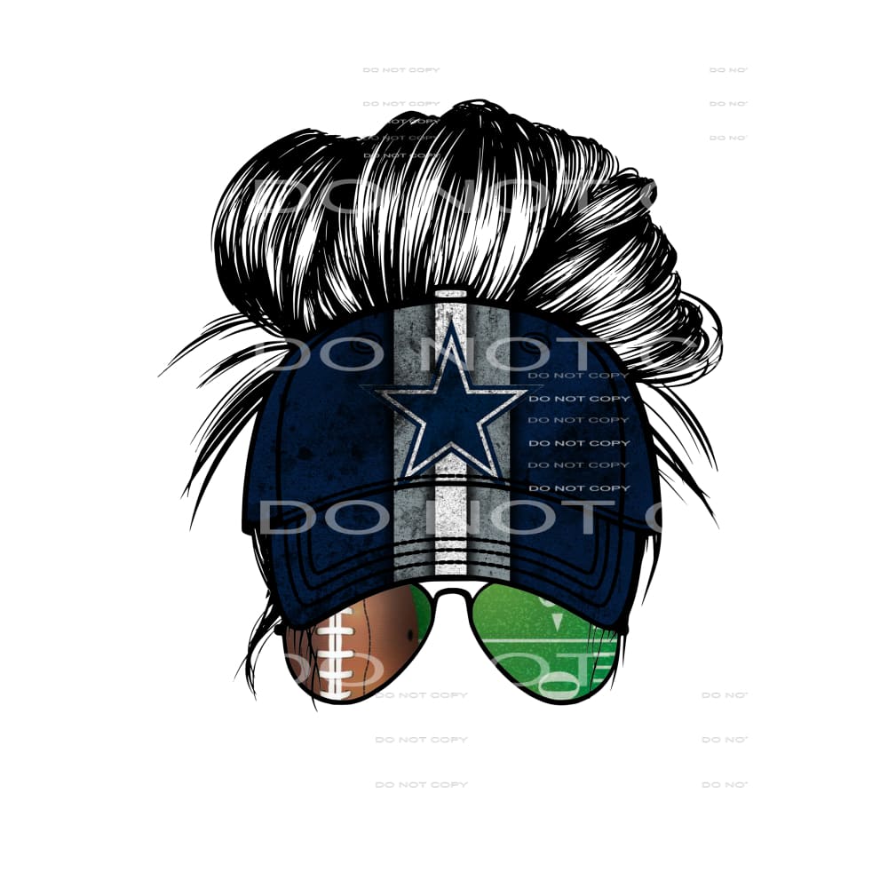 Dallas messy bun # 9061 Sublimation transfers - Heat