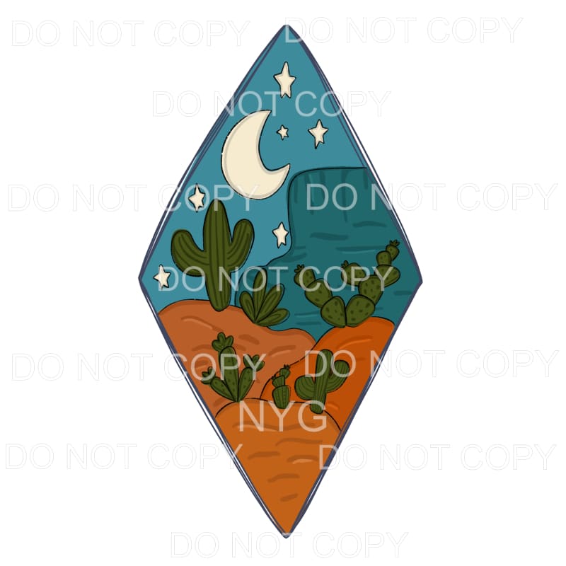 Desert Night Scene Diamond Sublimation transfers - Heat