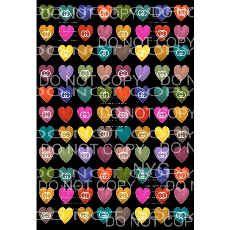 designer heart sheet # 5879 Sublimation transfers - Heat