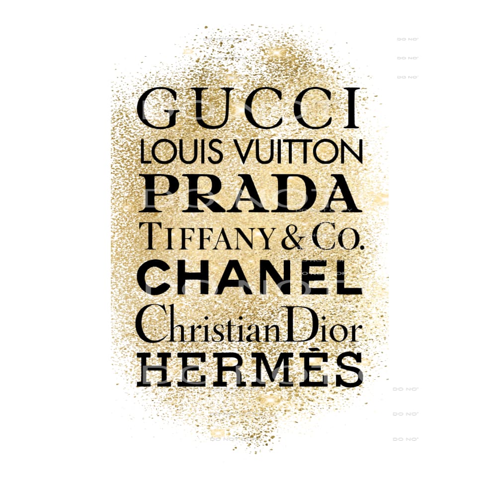 Designer labels Gucci LV Prada # 7005 Sublimation transfers