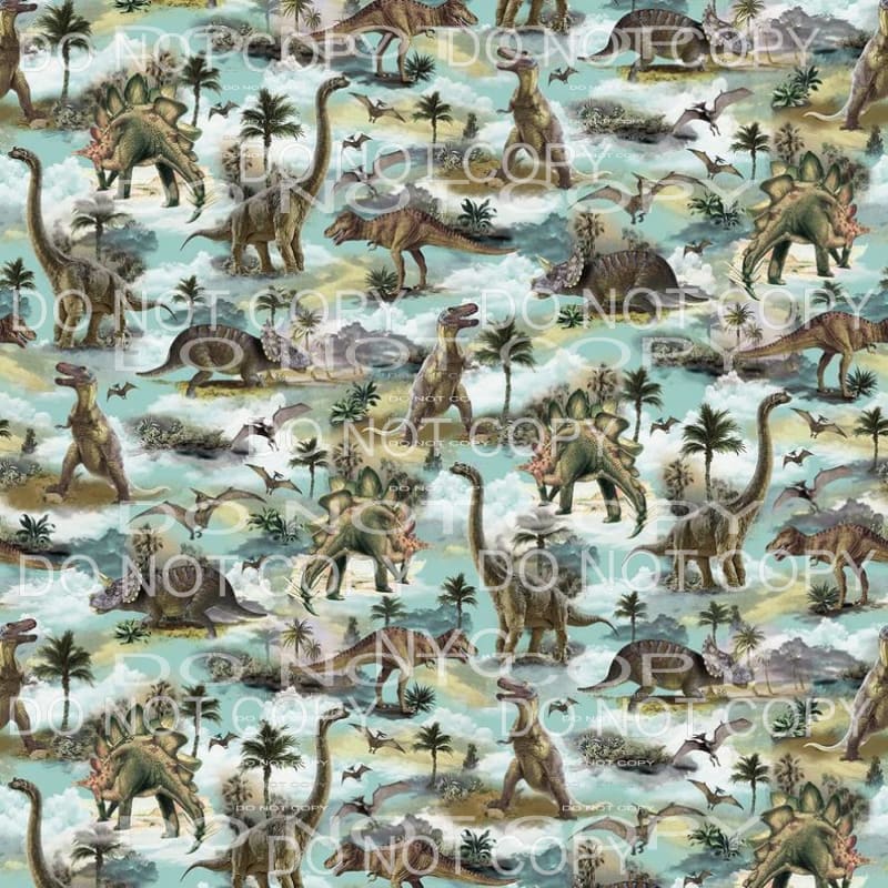 Dinosaur Sheet #5 Sublimation transfers - 13 x 9 inches -