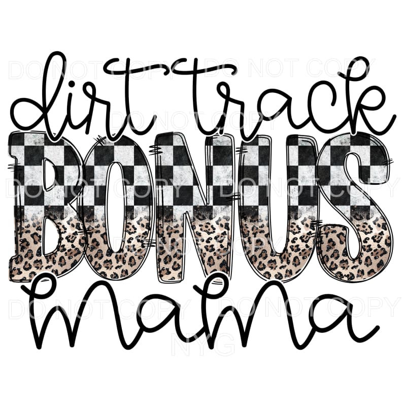 Dirt Track Bonus Mama Racing Checkered Leopard Sublimation