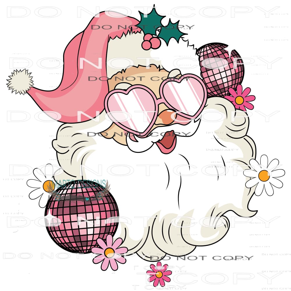 Disco Santa #8010 Sublimation transfers - Heat Transfer