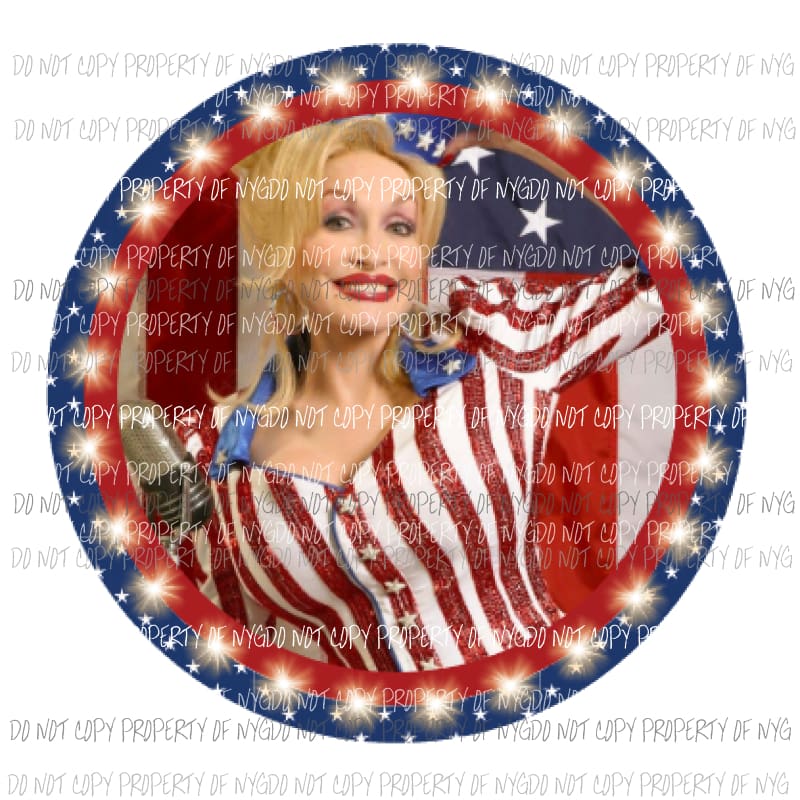 Dolly # 6 Sublimation transfers usa 4th of july america Heat Transfer