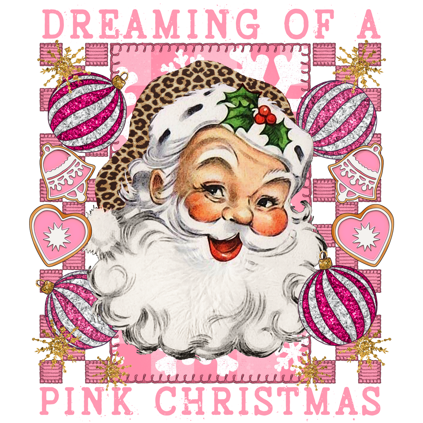 Dreaming Of A Pink Christmas #8320 Sublimation transfers -