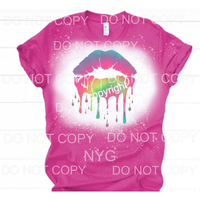 Dripping Lips Tie Dye # 1 Sublimation transfers - Heat