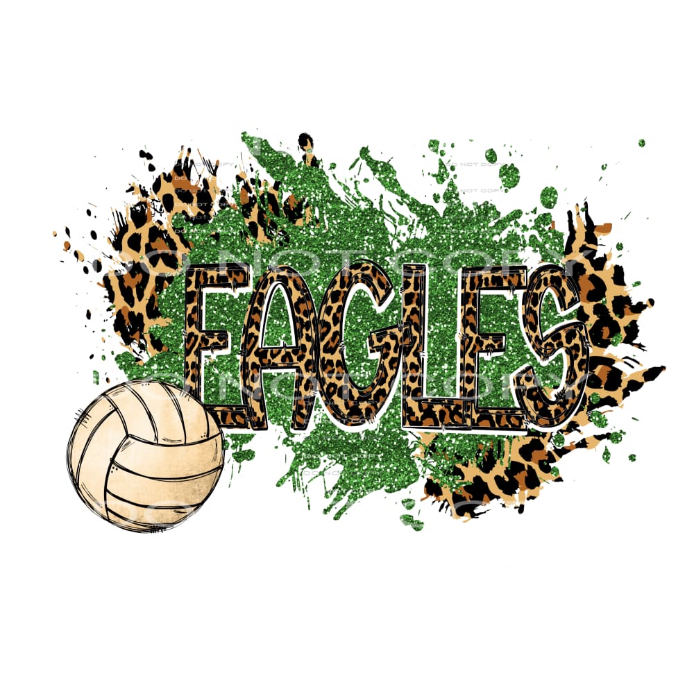 eagles Volleyball leopard # 77121 Sublimation transfers -