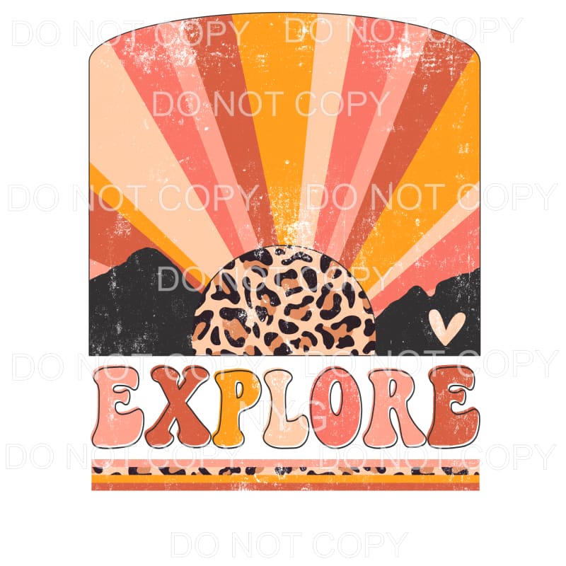 Explore Leopard Sun Retro Sublimation transfers - Heat