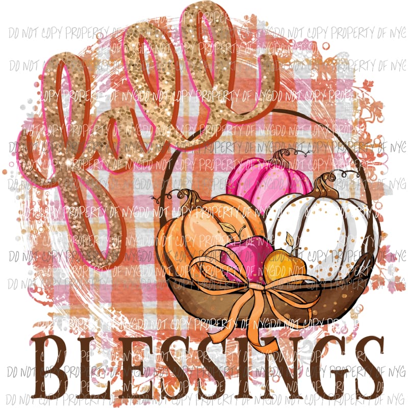 fall blessings Sublimation transfers Heat Transfer