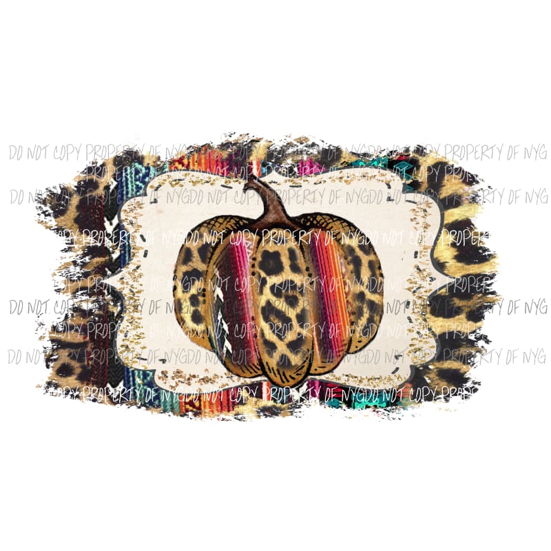 fall serape pumpkin Sublimation transfers Heat Transfer