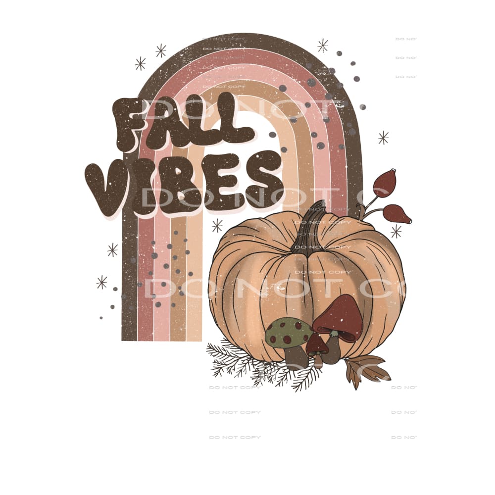 Fall Vibes Rainbow # 5521 Sublimation transfers - Heat