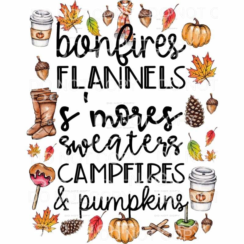 Fall Words Fall Things #824 Sublimation transfers - Heat