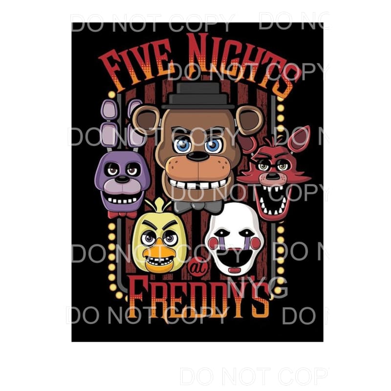 five nights at freddy’s Sublimation transfers - Heat