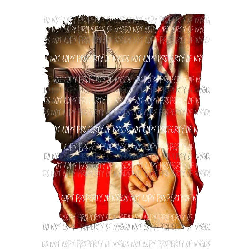 Flag and cross Sublimation transfers Heat Transfer