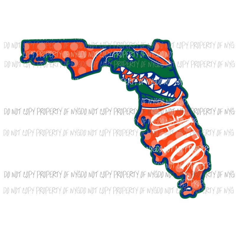 Florida Gators state Sublimation transfers Heat Transfer