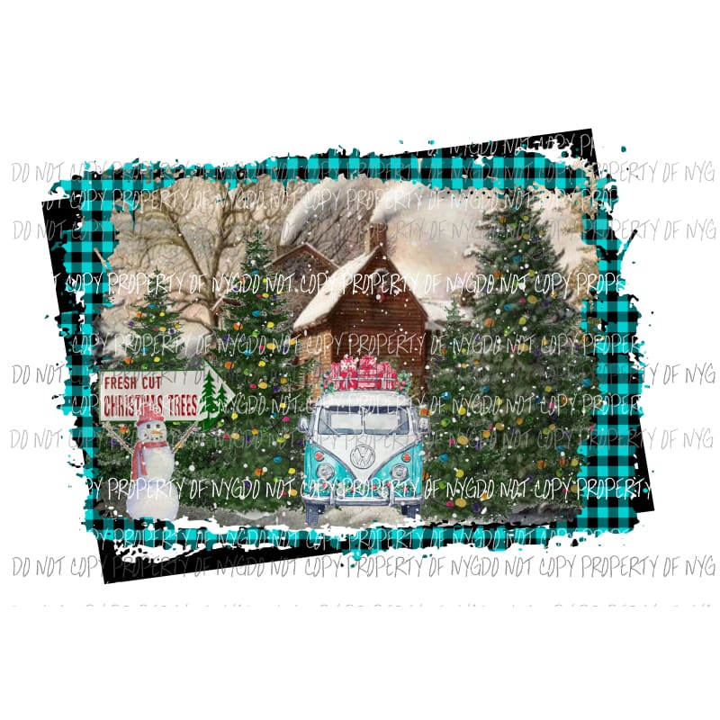 Fresh cut trees VB BUG # 3 Framed Sublimation transfers Heat Transfer