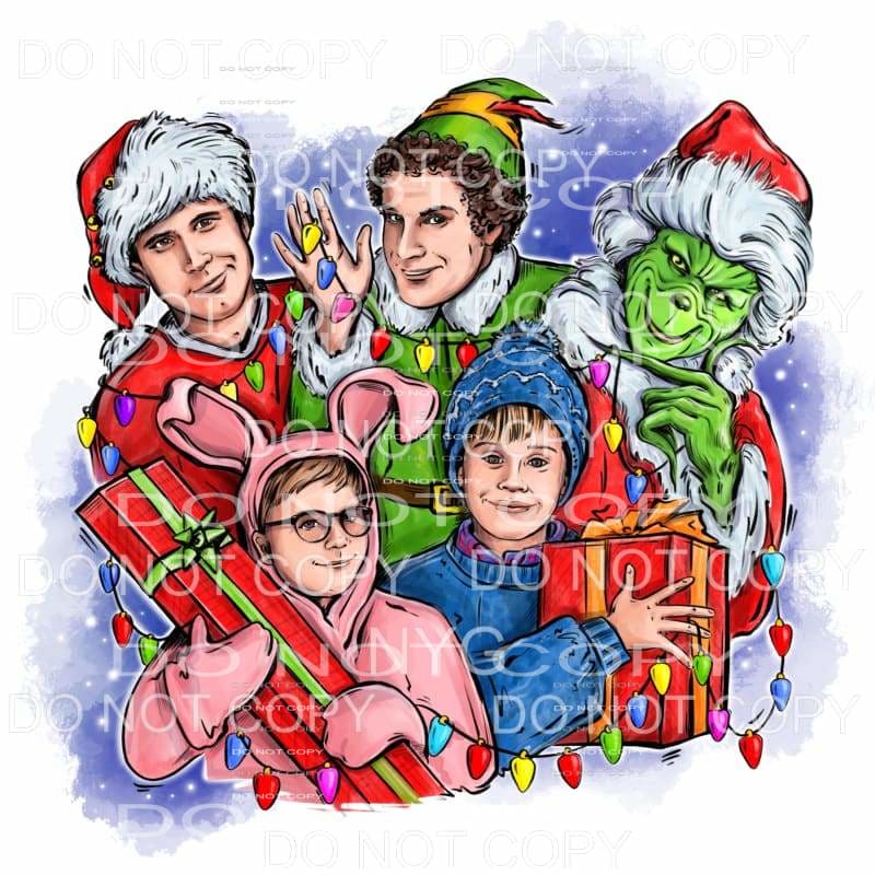 Friends Christmas Movie Characters Grinch Elf Home Alone